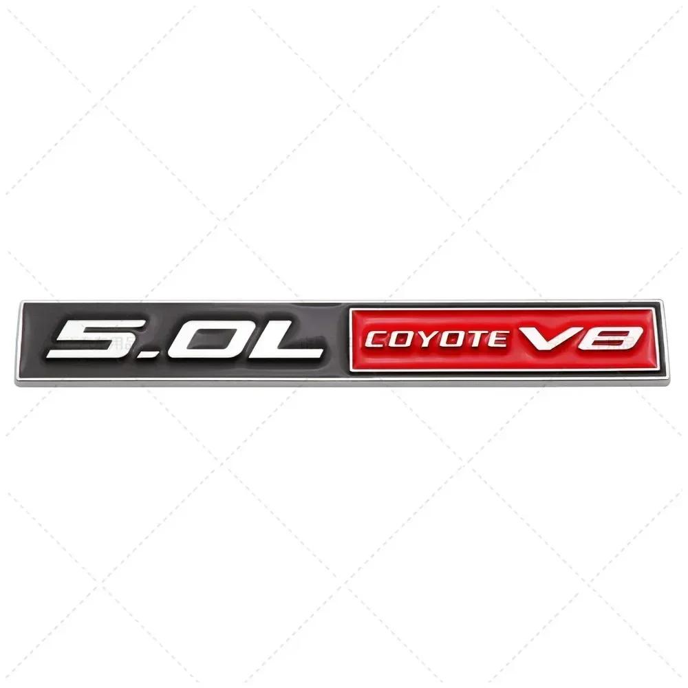 1Pc 3D Metal 5.0 COYOTE V8 Rear Trunk Side Fender Emblem Badge Sticker Car Accessories For Mustang 5.0 GT F150 FX4 Kuga MONDEO