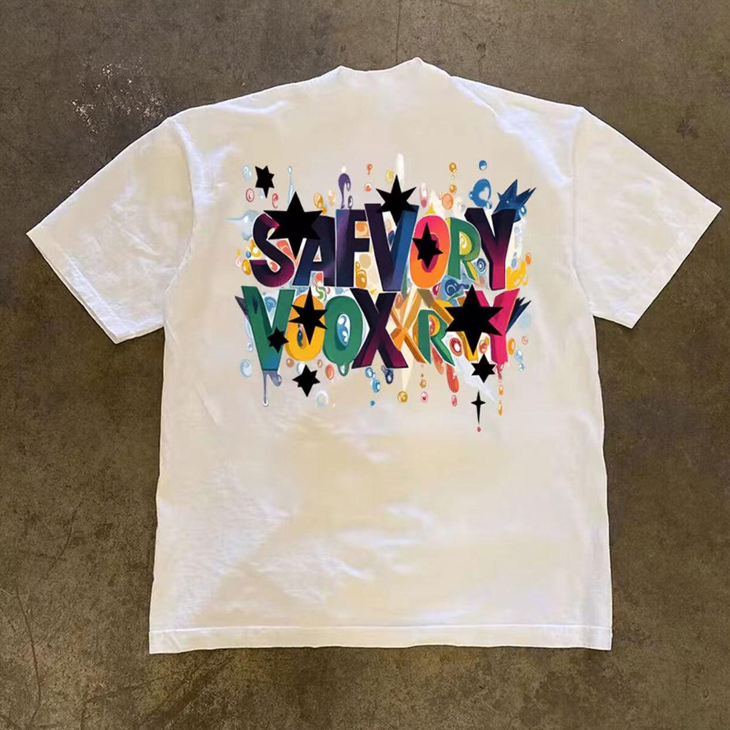 

2026 Colorful Unisex Loose Fit Spring/Summer T-shirt | Round Neck, Short Sleeve, 100% Pure Cotton L [50kg-60kg]