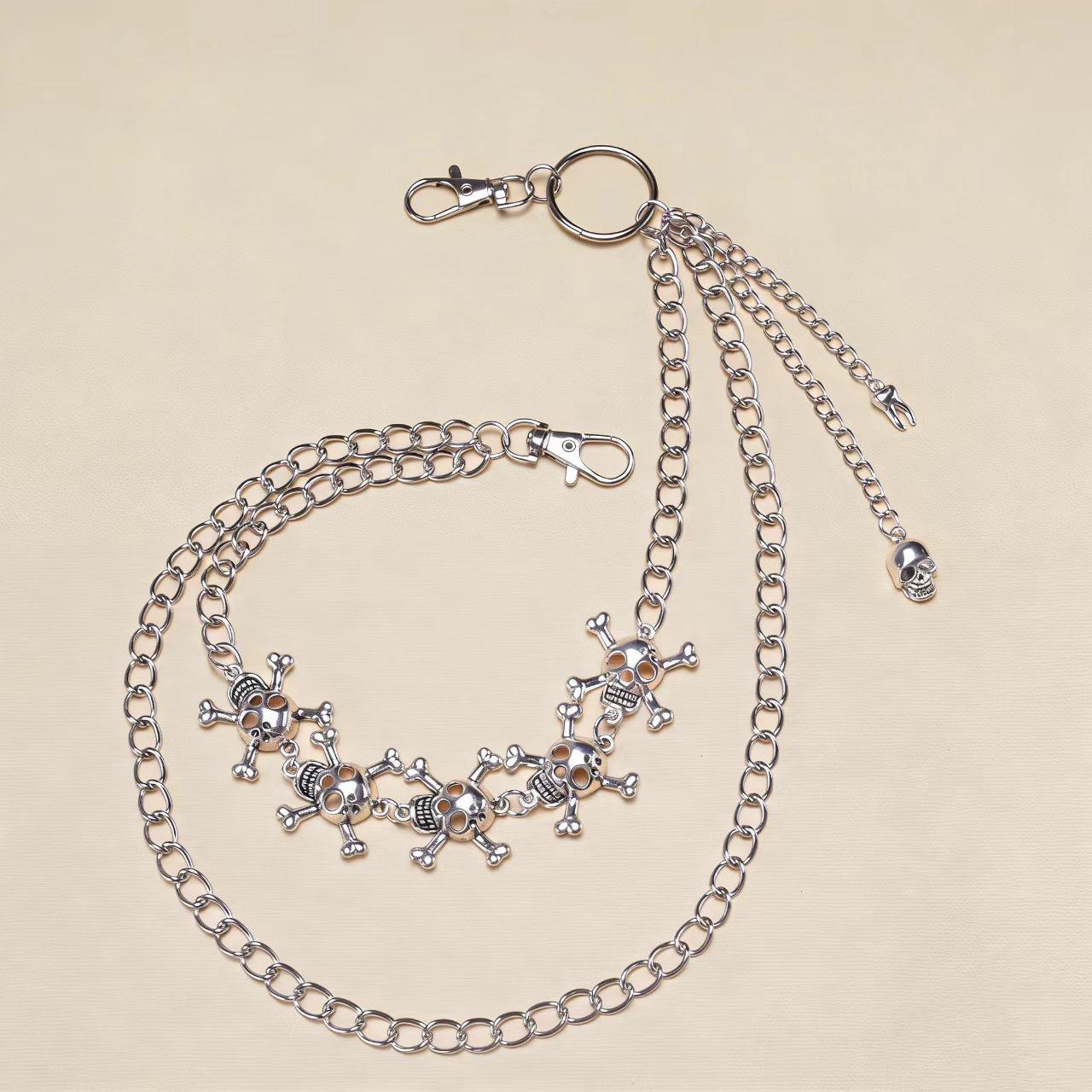 European and American Skull Chain: Punk Metal Hip Hop Jewelry