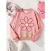 Kids Sweatshirt ,Casual Sweatshirt Printed Round Neck Pullover, Send You Flowers, Autumn And Winter,Comfortable Warm Fashion Printed Top