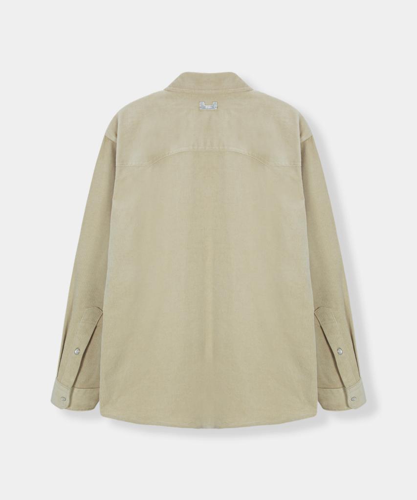 KINETO Women'S Western Corduroy Shirt_Cream