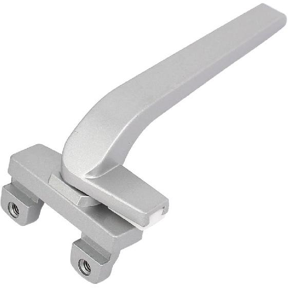 Zinc Alloy Window Hardware Right Hand L Shaped Window Casement Locking Handles Silver Locks & Latches Gray 2pcs