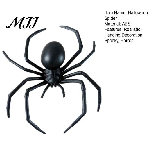 Reusable Halloween Spider Set Spiders Hanging Decorations, Plastic Fake Props, Scary Decorative for Pumpkin Scenes Ornaments Outdoor Tree Porch Yard,