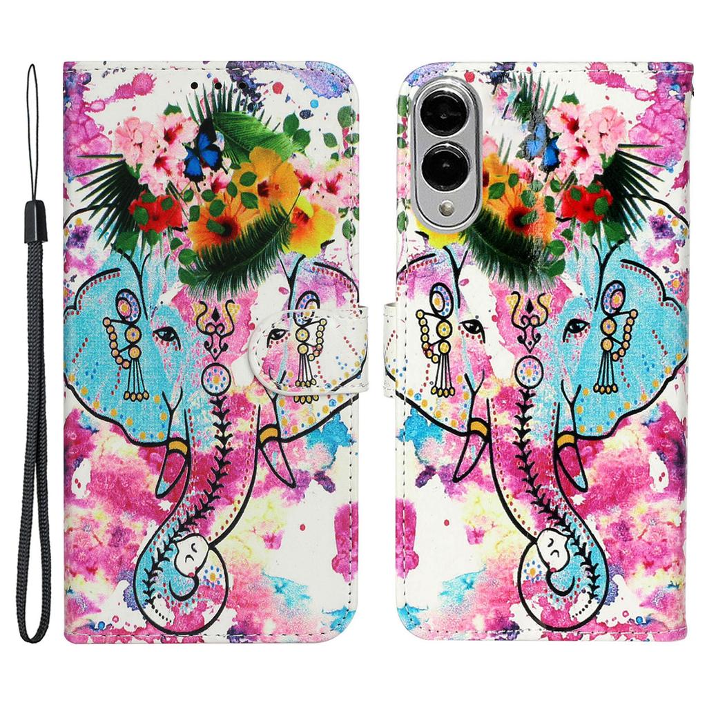 For Samsung Galaxy S25 Edge Case Pattern Leather Wallet Phone Cover with Card Holder