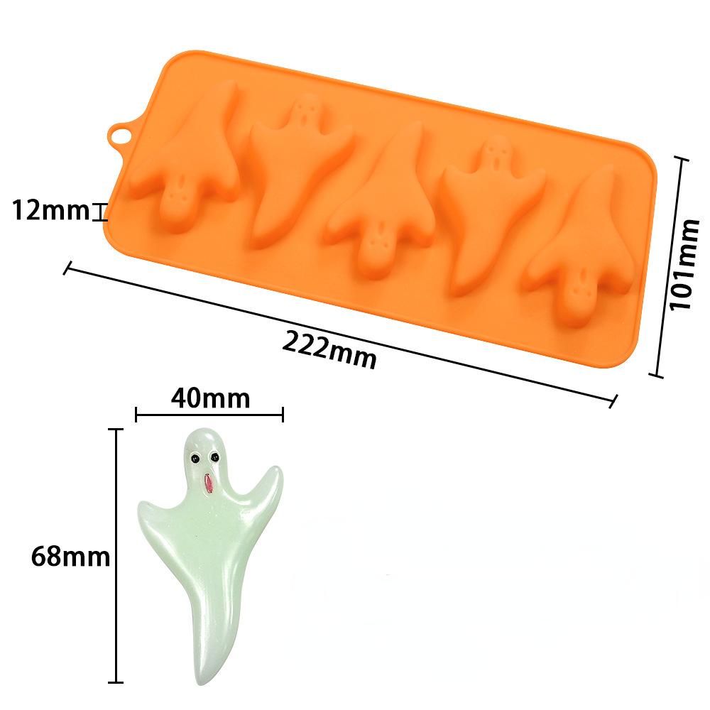 Halloween Skull Pumpkin Chocolate Candle Silicone Mold Witch Ghost Fondant Mould Decoration Cake Tools