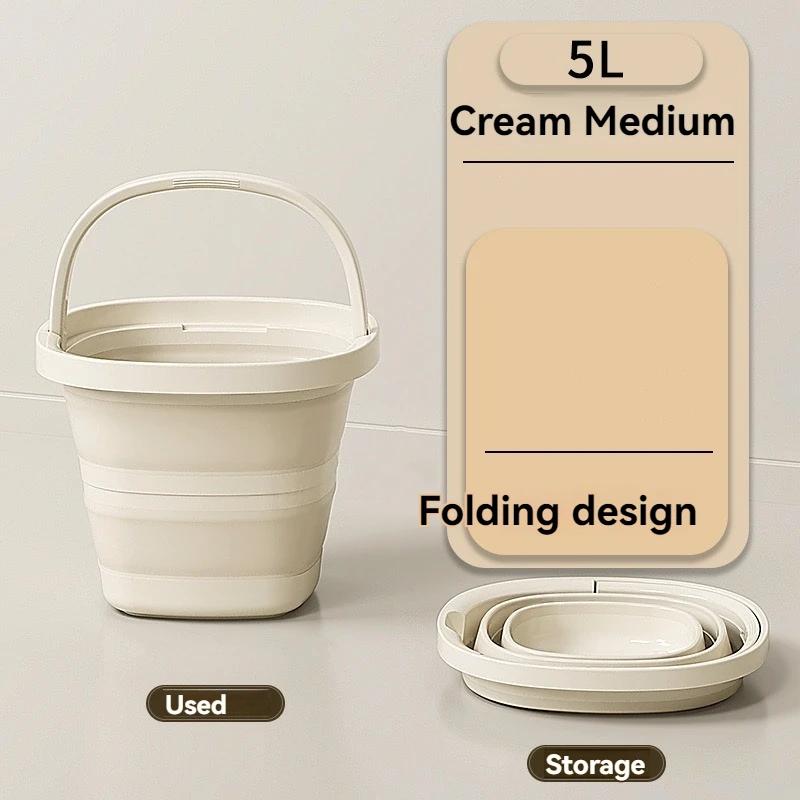 

Универсальное складное ведро для воды с ручкой, бытовое силиконовое ведро, дорожное, для рыбалки на открытом воздухе, портативное ведро для воды