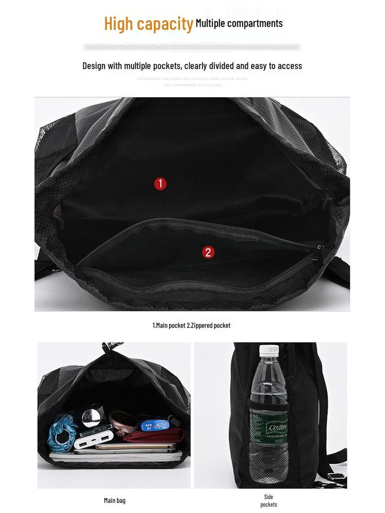 Custom Logo Drawstring Backpack: Gym, School, Tutoring & Shopping Bag