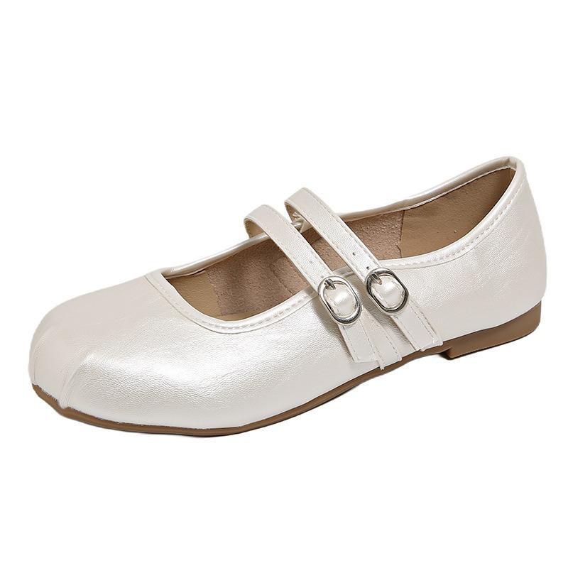 Mary Jane Shoes Women's Shoes Summer New Evening Dress Small Leather Shoes Soft Sole Comfortable Ballet Shoes with Skirt Single Shoes