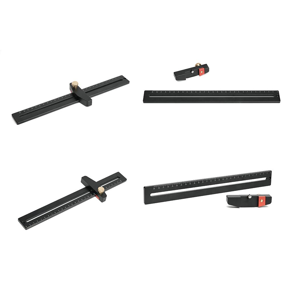 290mm Aluminum Alloy Woodworking Circular Drawing Ruler Multifunctional Carpenter Measurement Tool