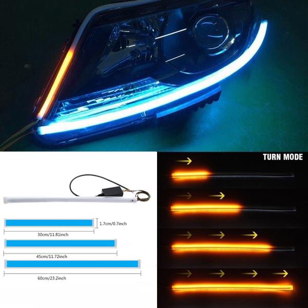 Buy Trunk Daytime Running Ultra Thin Color 30/45/60cm Car Soft Tube ...