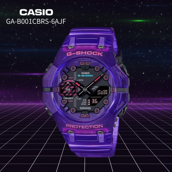 

Часы Casio G-SHOCK GA-B001CBRS-6AJF с Bluetooth, ударопрочные, фиолетовые, мужские, цифро-аналоговые, оригинальный продукт из Японии фиолетовый