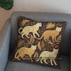 2D Tropical Cats Pattern Decorative Pillow Cover Pattern Cushion Cover Suitable For Sofa Bedroom Car Pillow Cover