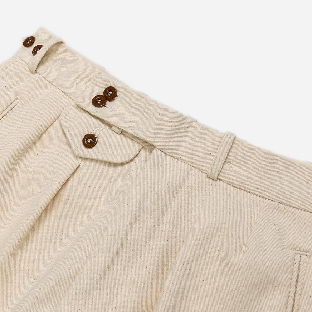 Waiemssielkeiwai German Type Navy Tropical Short Pants - Natural