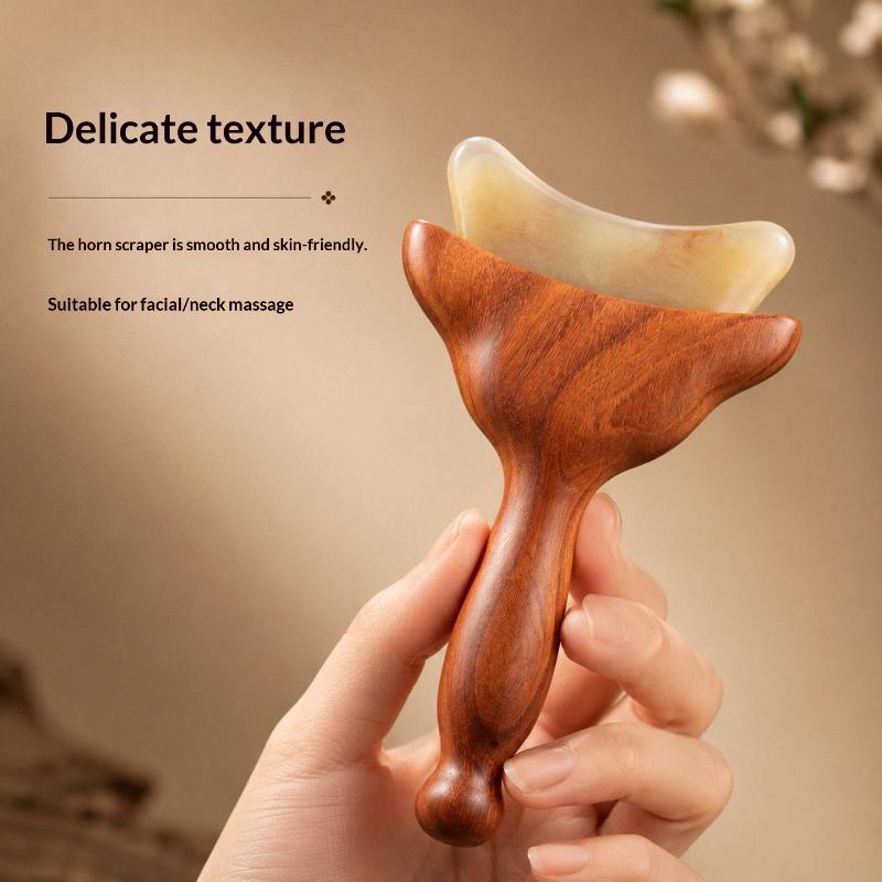 Sandalwood Facial Massage Tools Scraping Board Acupoint Neck Face Massager Facial Lifting Wrinkle Remover Beauty Skin Care Tools