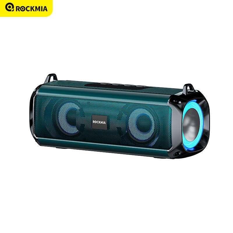 

Rockmia 10 Вт RGB LED Ліхтарі Динамік EBS-045 Bluetooth 5.0 Портативний Бездротовий Музичний Плеєр Мікрофон Карта TF Плечові Ремінці 2 inches grass зелений колір