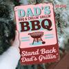Metal Poster Wall Decor BBQ Gift for Dad Garage Bar Man Cave