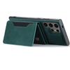 Phone Case Magnetic Detachable Wallet Card Holder Stand Cover Fit for Samsung Galaxy S23 Green S23 Ultra