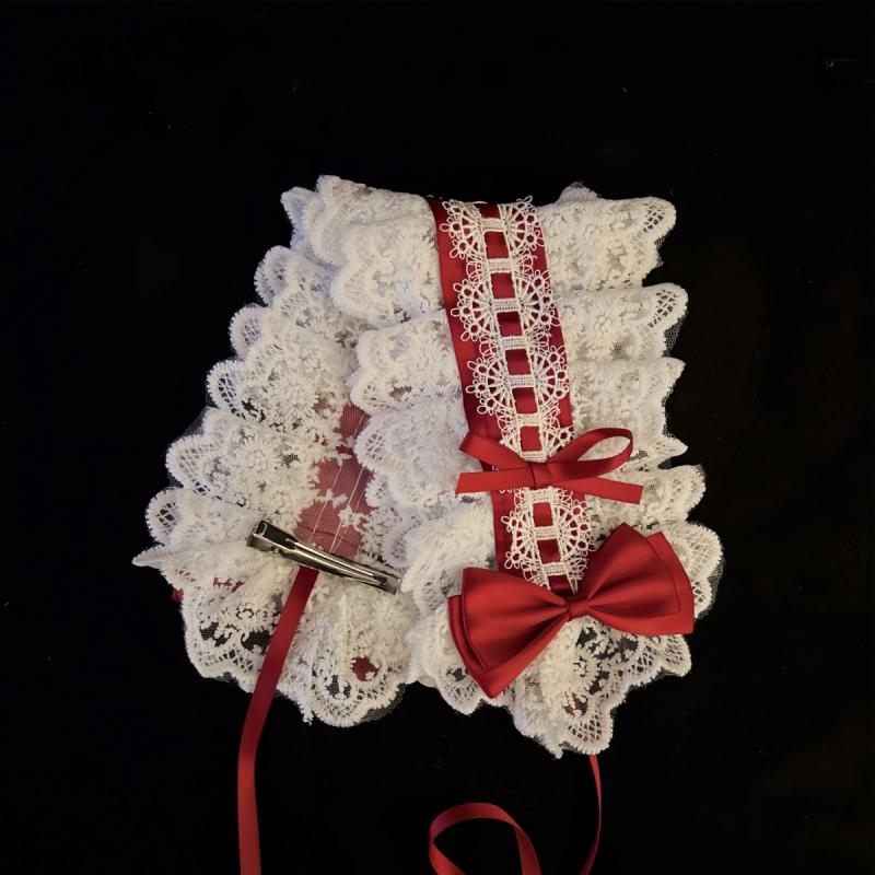 Women'S Hair Band Lolita Headband Sweet Bow Lace Lolita Accessory Japanese Lo Girl Maid Versatile Kawaii Headwear