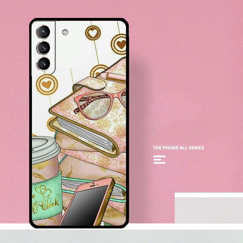 Library  Bookish Case For Samsung Galaxy S23 S22 Ultra Plus S8 S9 S10 Plus Note 10 20 S21 FE S20 FE Cover