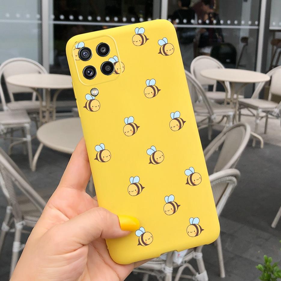 For Samsung Galaxy M32 Case Samsung M12 Soft Silicone Flower Phone Case For Samsung M32 M325F Cover Galaxy M 12 32 M12 TPU Funda