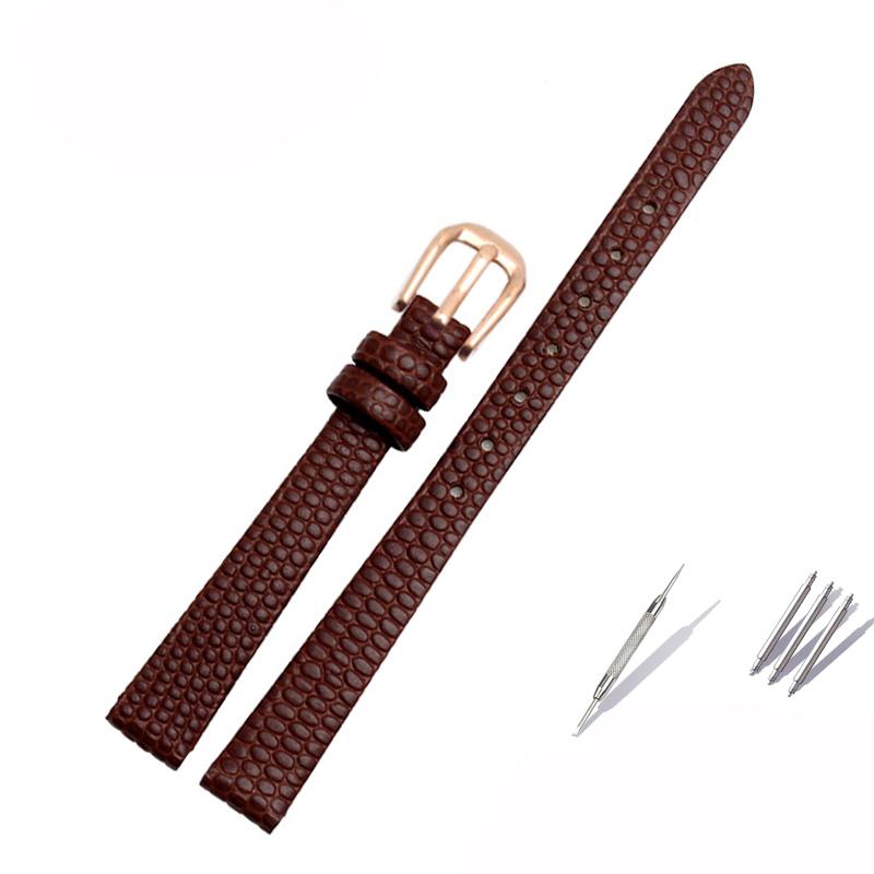 

Маленький розмір ремінець з коров ячої шкіри для AJIDOU Time Stamp Fossil Poly Time ремінець для годинника жіночий ланцюжок для годинника браслет 8 мм 10 мм 12 мм 14 мм 8mm