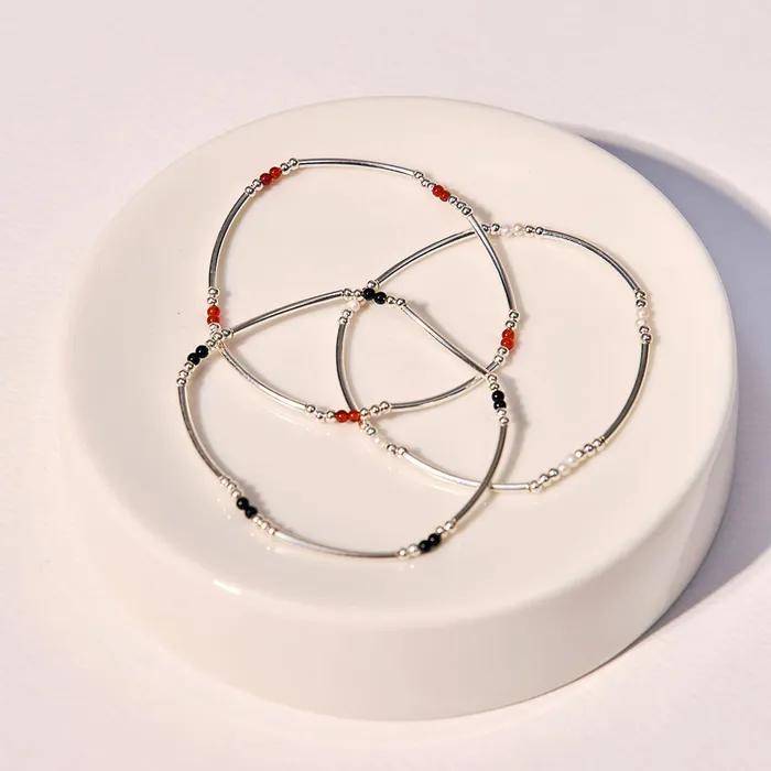 [Worn by Heo Sung-bum, DAY6 Young K, Red Velvet Seulgi][sv925] Pipe Bead Bracelet