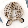 1116 New Professional Decoration Geometric Silk Scarf Fashion Spring and Summer Thin Plaid Mulberry Silk Square Scarf Shawl