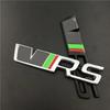 msdf2 For Skoda Rapid Kodiaq Yeti Karoq VRS 2 A7 Tour RS Octavia Fabia Superb Alloy Emblem Car Front Grille Badge Stickers Accessories