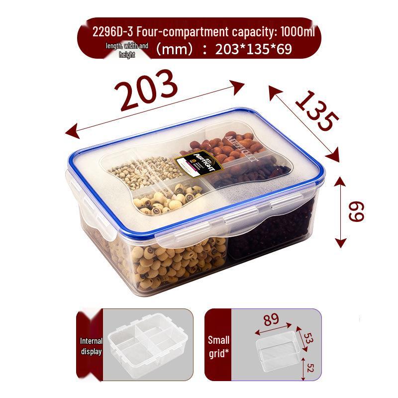 Food-Grade Plastic Airtight Storage Box for Dry and Refrigerated Ingredients