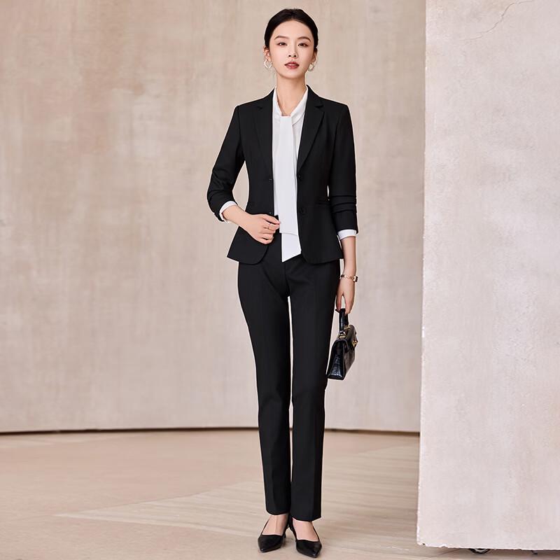 Tluoman Double-Button Formal Women's Suit Set