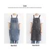 Customizable Washable Denim Apron: For Coffee, Tea, BBQ, Barber, and Flower Shop Workwear