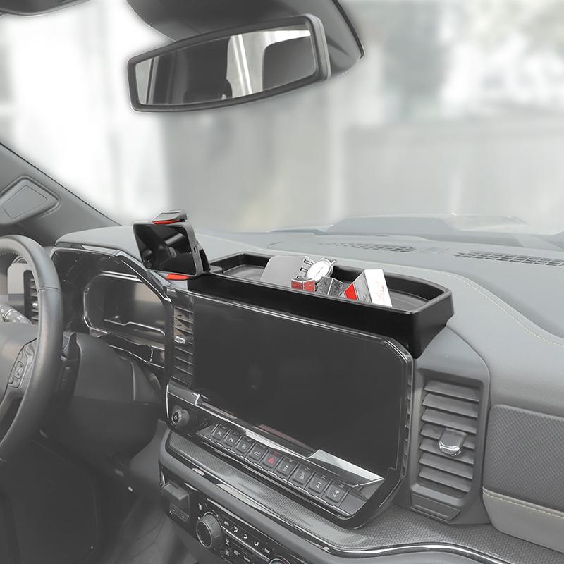 Dashboard Center Console Storage Box Mobile Phone Tablet Bracket Holder Fit For Chevy Silverado 2022 Up Car Accessories
