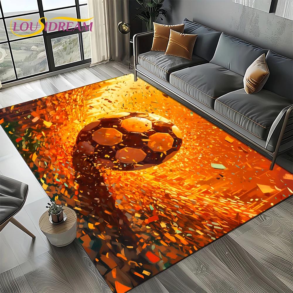 Football Field Soccer Sport 27 Style Carpet Rug for Living Room Bedroom Home Sofa Decoration,Kids Area Rug Non-slip Floor Mat