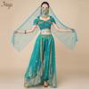 Aladdin Jasmine Costume Belly Dance Outfit Ethnic Middle Eastern Performance Set Women