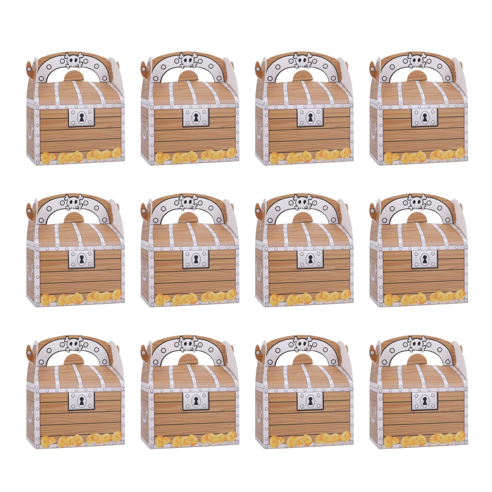 

Rubonarie Gift Boxes, Treasure Boxes, Wrapping Boxes, Cake Boxes, Kraft Paper Boxes, Accessories, Jewelry, 12 Boxes (Brown)