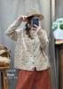 Autumn New Arrival: Women's Retro Floral Loose Knit Cardigan - Artistic Casual Long Sleeve Round Neck Top