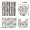 1/4 White Flower Shower Curtains, Toilet Seat Decoration, Shower Curtain With Carpet And Toilet Lid, 12 70.8X70.8 Inch Hooks