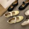 Heel height 2.5cm~ Casual shoes Velcro heightened version thick-soled shallow mouth Mary Jane shoes women's German training shoes heightened board sh
