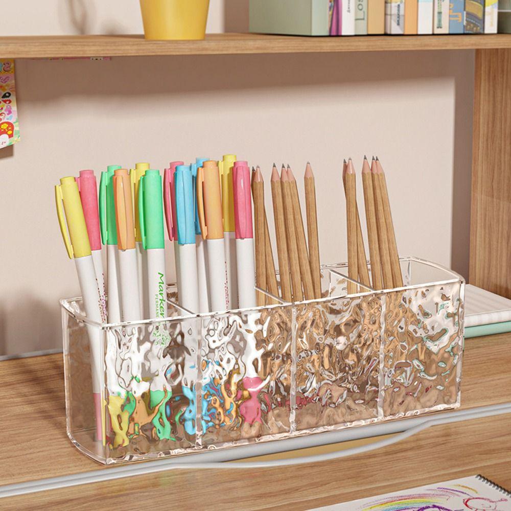 Large Capacity Desk Cosmetic Storage Box Acrylic Lipstick Eyebrow Pencil Organizer for Home Office