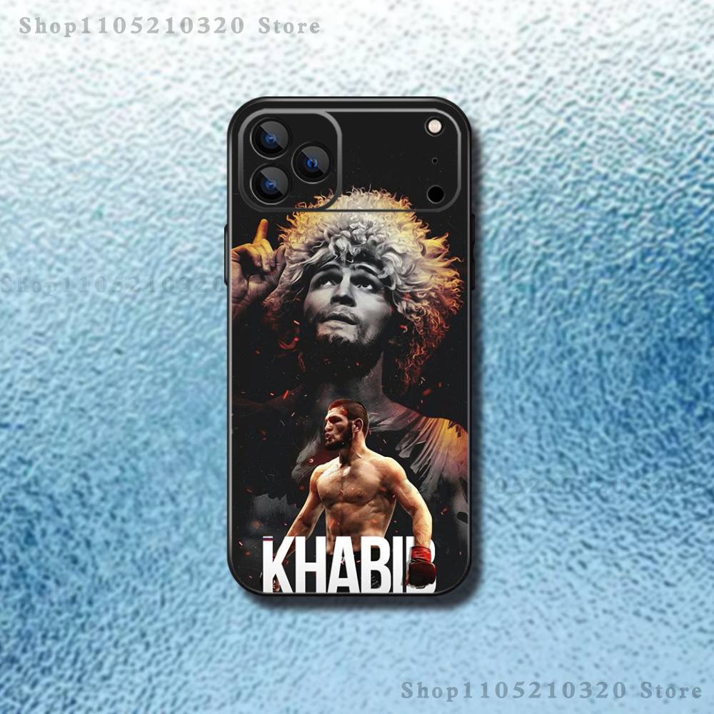 Boxing K-Khabibs Champion Phone Case For iPhone 17,16,15,14,13,12,11,Pro,Max,Plus,E,SE4,Air,Mini Black Soft Funda
