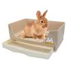 Gifty Large Rabbit Toilet, Square, 40*30cm, Suitable for Rabbits, Ferrets, Chinchillas, Degus, Guinea Pigs, and Other Small Animals, with Drawer