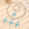 Cross Pendant Punk Jewelry Set Exaggerated Big Y2K for Women Party Jewelry Accessories 1 Set Geometric Circular Chain Jewelry Gifts  Handmade