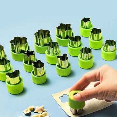 Ausstecher für Obst und Gemüse aus Edelstahl, Blumen, Cartoon-Form, Kuchen, Kekse, Schneideform, Küchen-Ausstechform