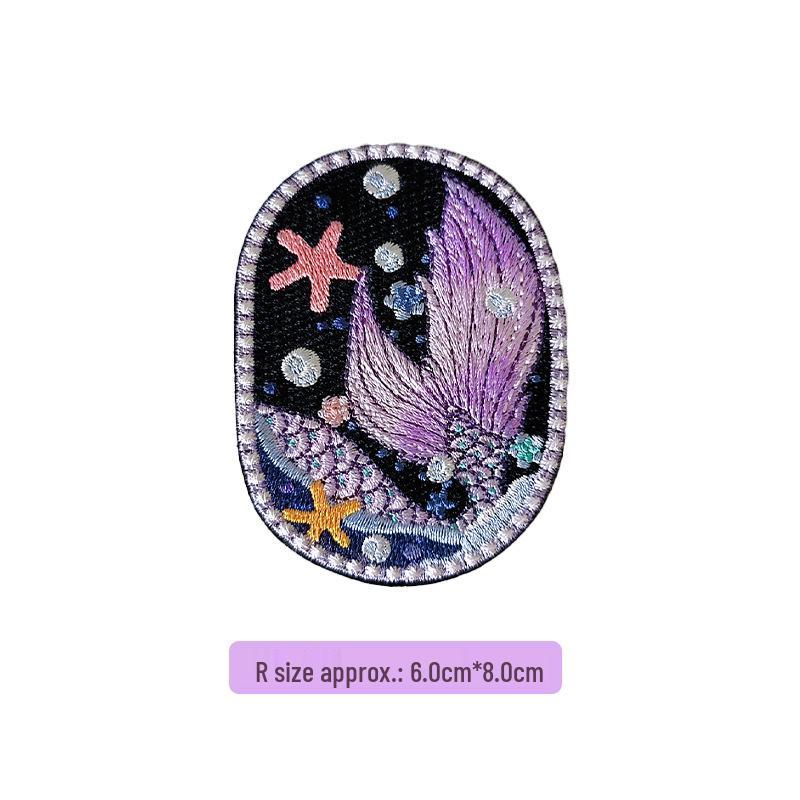 Cartoon Marine Animal Embroidered Iron-on Patch for Jeans, Bags & DIY Repair