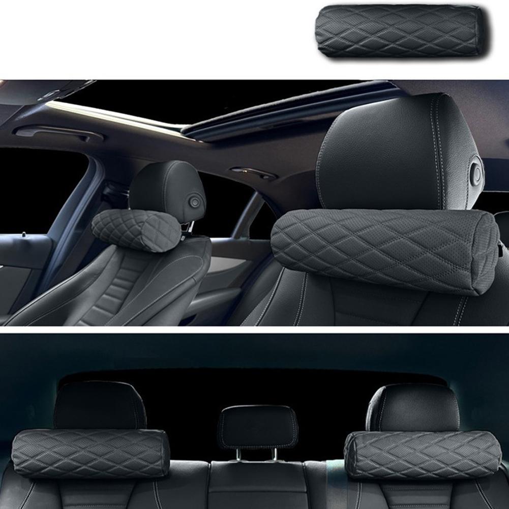 Car Headrest Four Seasons Universal Headrests Double-line Protection Cotton Headrest Accessories Memory Classic Interior Ca D8Z6