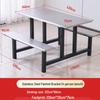 Yuanzu Stainless Steel Canteen Dining Table Set, 4-Seater