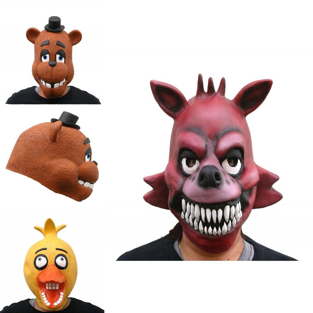 Máscara de Látex para Adulto de Five Nights At Freddy's con Estilo Freddy Chica Bonnie Foxy