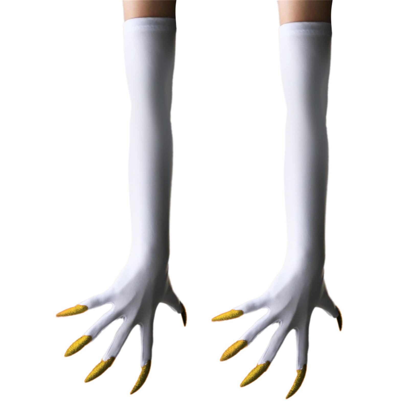 

Панк Рукавички з Довгими Нігтями Темна Серія Косплей Рукавички Еластичні та Дихаючі Для Хелловін Вечірок Костюмні Аксесуари 42