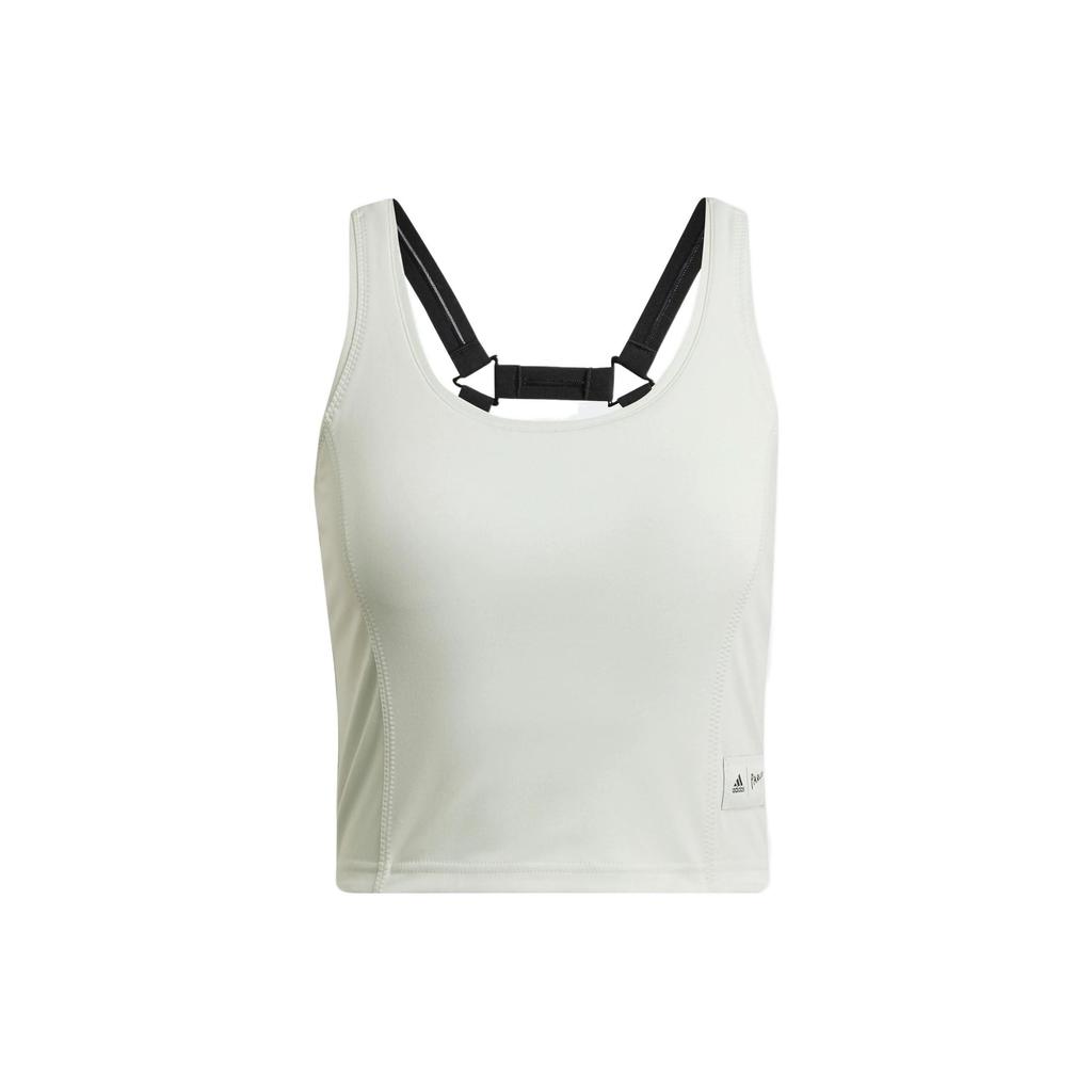 Adidas Solid Color Strapless Sleeveless Tank Top Women Tops White HS9061