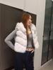 Eco-Friendly Fox Fur Faux Fur Thick Warm Slimming Sleeveless Coat